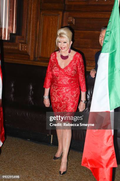 Ivana Trump attends the book launch and reception for Ivana Trump and Gianluca Mech's "The Italiano Diet" at The Oak Room at the Plaza on June 13,...