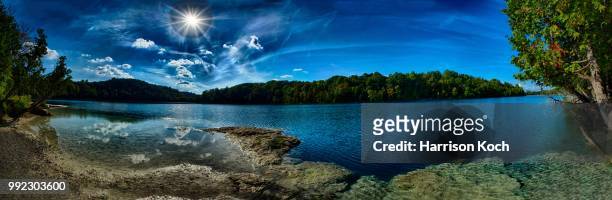 green lakes panorama - harrison wood stock pictures, royalty-free photos & images