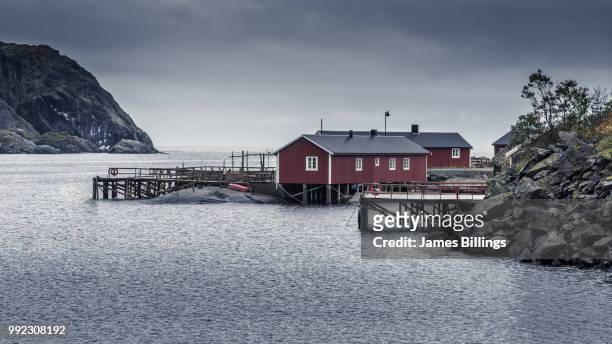 nusfjord rorbu - rorbu stock pictures, royalty-free photos & images