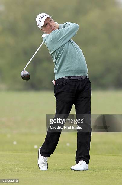 Marc Farry of France in action during the second round of the Handa Senior Masters presented by the Stapleford Forum played at Stapleford Park on May...