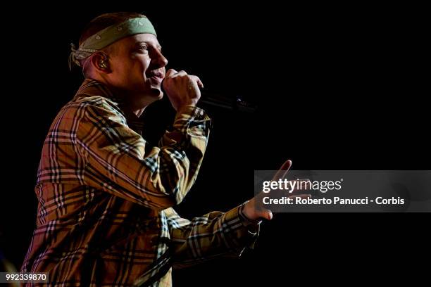 Macklemore performs on stage on July 3, 2018 in Rome, Italy.