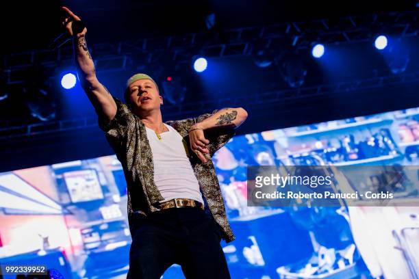Macklemore performs on stage on July 3, 2018 in Rome, Italy.
