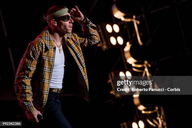 Macklemore performs on stage on July 3, 2018 in Rome, Italy.