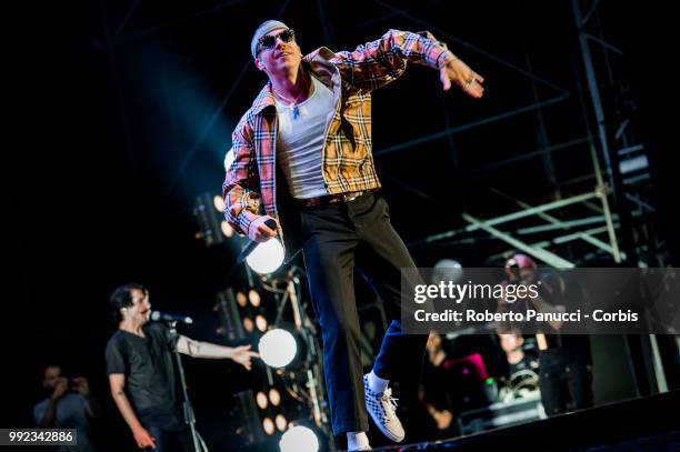 Macklemore performs on stage on July 3, 2018 in Rome, Italy.