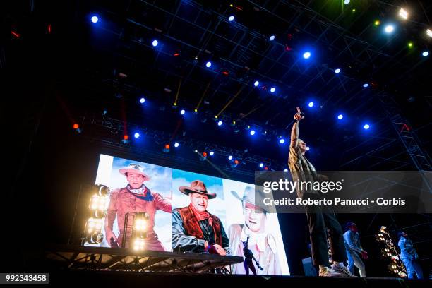 Macklemore performs on stage on July 3, 2018 in Rome, Italy.