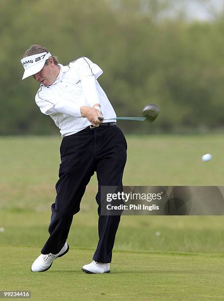 Des Smyth of Ireland in action during the second round of the Handa Senior Masters presented by the Stapleford Forum played at Stapleford Park on May...