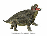 Estemmenosuchus uralensis Dinosaur Side Profile