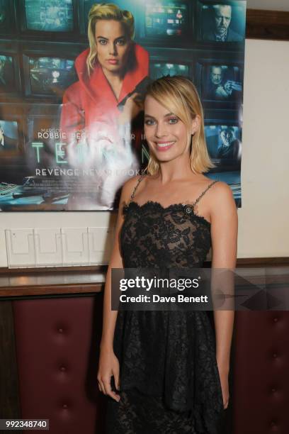 Margot Robbie attends a special screening of "Terminal" at Prince Charles Cinema on July 5, 2018 in London, England.