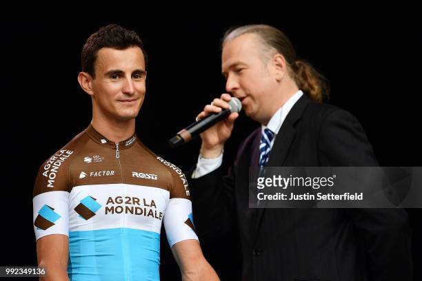 Alexis Vuillermoz of France and Team AG2R La Mondiale / during the 105th Tour de France 2018, Team Presentation on July 5, 2018 in Place Napoleon, La...