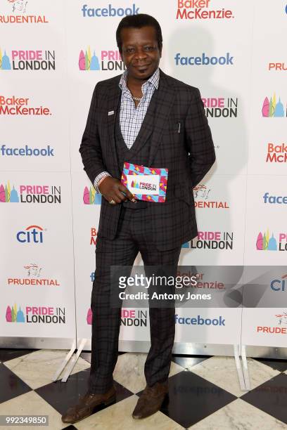 Stephen K. Amos attends the Pride In London Gala Dinner 2018 at The Grand Connaught Rooms on July 5, 2018 in London, England.