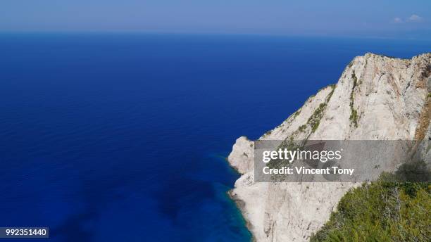 navagio area, zakynthos, greece - navagio stock pictures, royalty-free photos & images