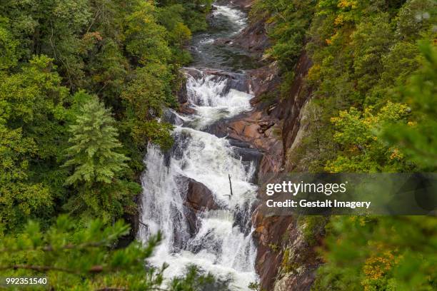 l'eau d'or falls at tallulah gorge - cascade eau ストックフォトと画像