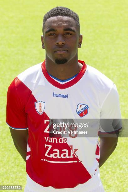 Gyrano Kerk during the team presentation of FC Utrecht on July 05, 2018 at the Galgenwaard Stadium in Utrecht, The Netherlands