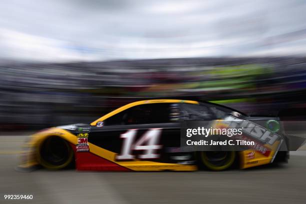 Clint Bowyer, driver of the Rush Truck Centers Ford, during practice for the Monster Energy NASCAR Cup Series Coke Zero Sugar 400 at Daytona...