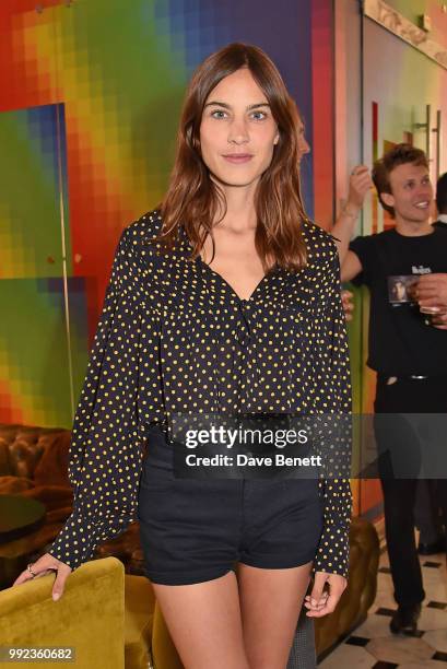 Alexa Chung attends the PRIDE celebrations with the unveiling of Spectrum Cube at The London EDITION with an installation by Gary Card, hosted by...