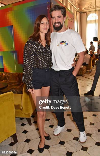Alexa Chung and Jack Guinness attend the PRIDE celebrations with the unveiling of Spectrum Cube at The London EDITION with an installation by Gary...