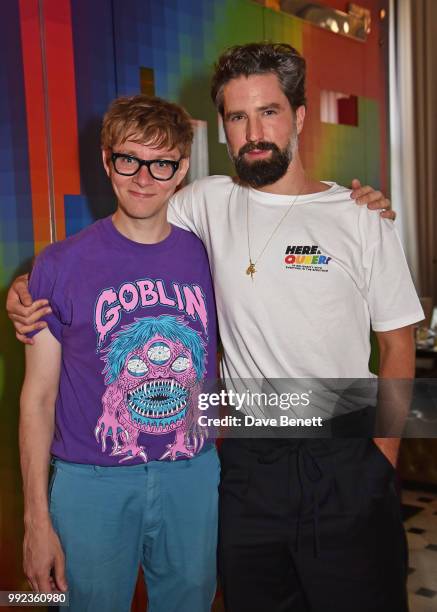 Gary Card and Jack Guinness attend the PRIDE celebrations with the unveiling of Spectrum Cube at The London EDITION with an installation by Gary...