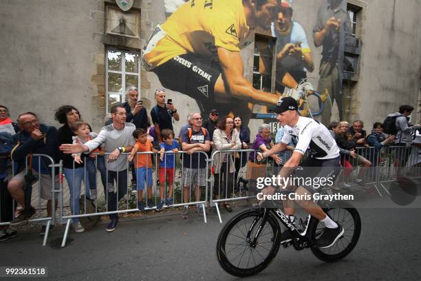 Christopher Froome of Great Britain and Team Sky / Fans / Public / during the 105th Tour de France 2018, Team Presentation on July 5, 2018 in Place...