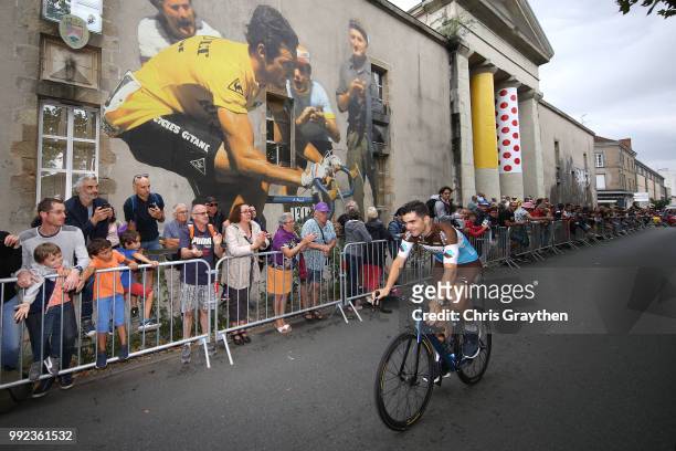 Tony Gallopin of France and Team AG2R La Mondiale / Public / Fans / during the 105th Tour de France 2018, Team Presentation on July 5, 2018 in Place...