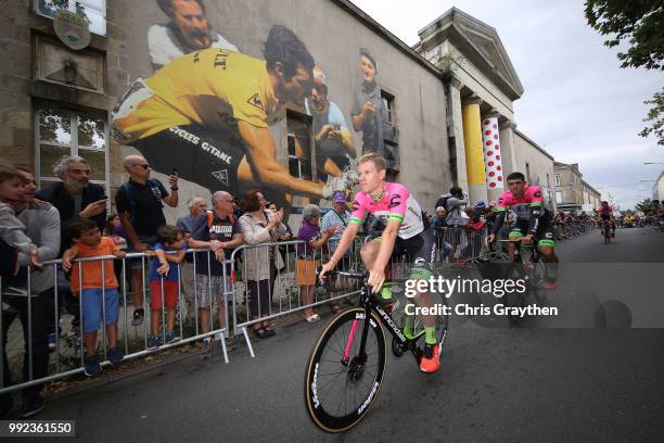 Lawson Craddock of The United States and Team EF Education First-Drapac p/b Cannondale / Public / Fans / during the 105th Tour de France 2018, Team...