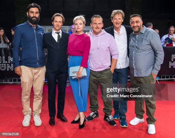 Unnamed , Tom Schilling, Jella Haase, Axel Stein, Jan Henrik Stahlberg and Kida Khodr Ramadan are seen at the red carpet before the premiere of the...