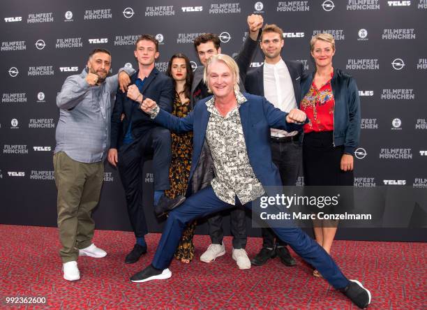 Kida Khodr Ramadan , Jannis Niewoehner, Ella Rumpf, Samuel Schneider, Detlev Buck, Unnamed and Viola Jaeger seen at the red carpet before the...