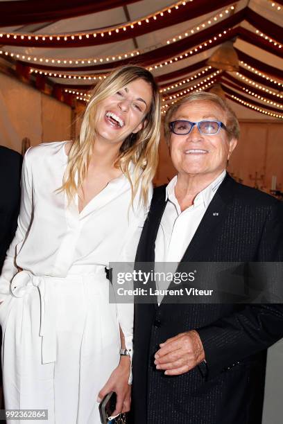 Actress Sveva Alviti and Orlando attend "La Femme dans le Siecle - Waman in the Century" Dinner at Jardin des Tuileries on July 5, 2018 in Paris,...