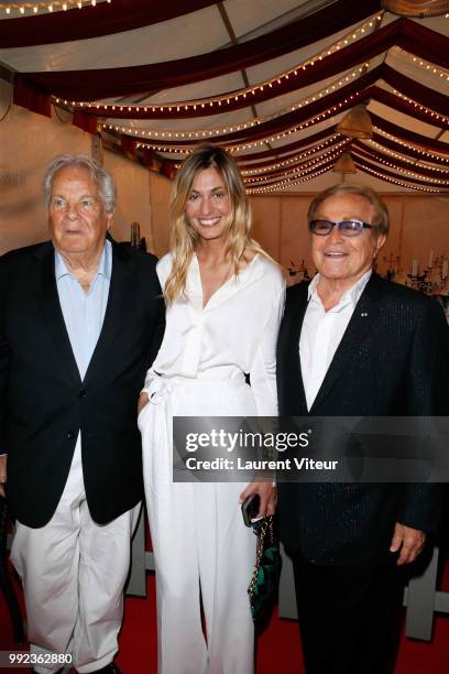 Massimo Gargia, Actress Sveva Alviti and Orlando attend "La Femme dans le Siecle - Waman in the Century" Dinner at Jardin des Tuileries on July 5,...