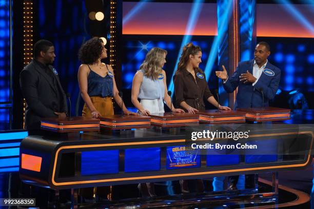 Grey's Anatomy vs. Station 19 and Aly & AJ vs. Adrienne Houghton" - The celebrity teams competing to win cash for their charities feature an all-star...