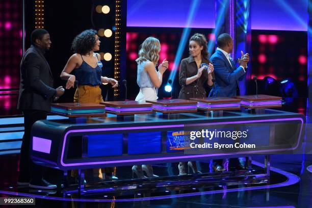 Grey's Anatomy vs. Station 19 and Aly & AJ vs. Adrienne Houghton" - The celebrity teams competing to win cash for their charities feature an all-star...