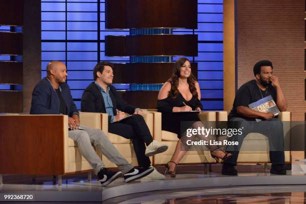 Ashley Graham, Donald Faison, Craig Robinson and Adam Pally make up the celebrity panel on "To Tell the Truth," Episode 311, airing SUNDAY, JULY 22 ,...