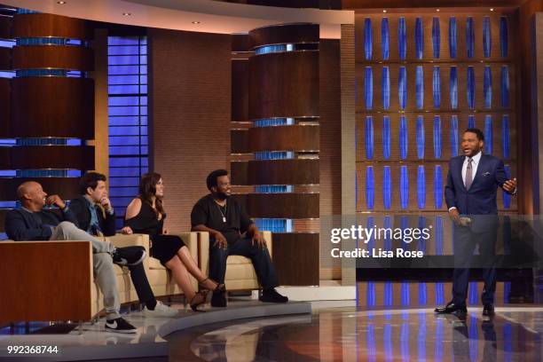 Ashley Graham, Donald Faison, Craig Robinson and Adam Pally make up the celebrity panel on "To Tell the Truth," Episode 311, airing SUNDAY, JULY 22 ,...