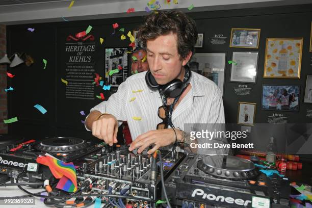 Nick Grimshaw DJs at Kiehl's 'We Are Proud' party to celebrate Pride on July 5, 2018 in London, England.