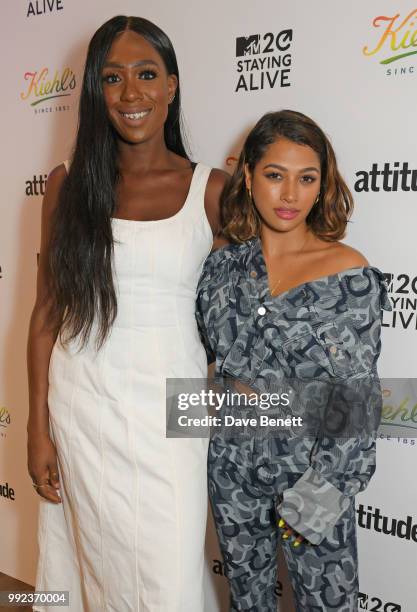 Irene Agbontaen and Vanessa White attend Kiehl's 'We Are Proud' party to celebrate Pride on July 5, 2018 in London, England.