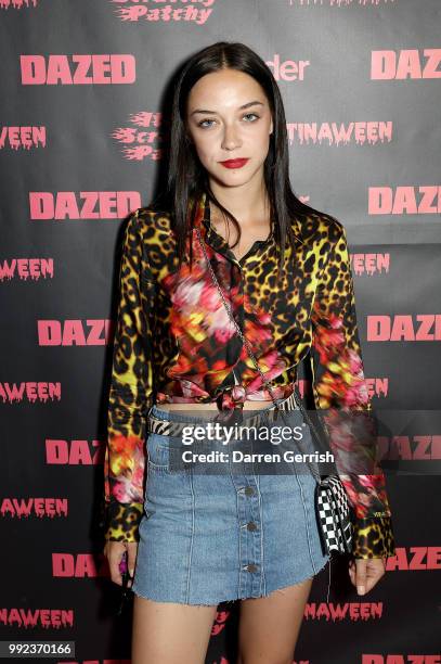 Elizabeth Jane Bishop attends The Dazed and Tinder Pride Party Hosted by Tinaween and Itchy Scratchy Patchy at Her Upstairs Them Downstairs on July...