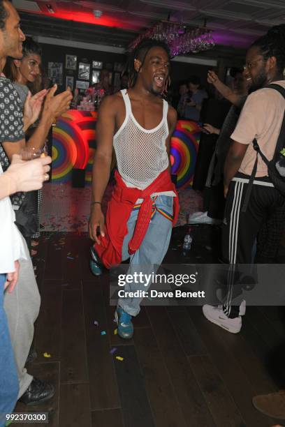Jay Jay Revlon performs at Kiehl's 'We Are Proud' party to celebrate Pride on July 5, 2018 in London, England.