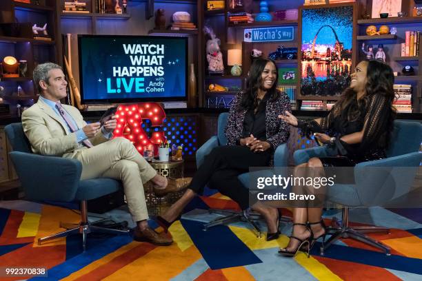 Pictured : Andy Cohen, Aisha Tyler and Kandi Burruss --