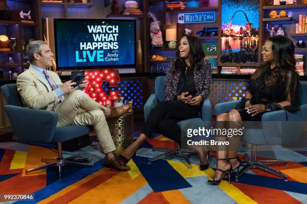 Pictured : Andy Cohen, Aisha Tyler and Kandi Burruss --