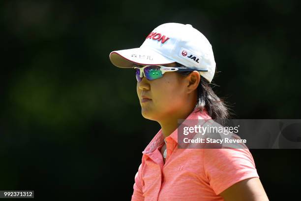 Nasa Hataoka of Japan walks off the second green during the first round of the Thornberry Creek LPGA Classic at Thornberry Creek at Oneida on July 5,...