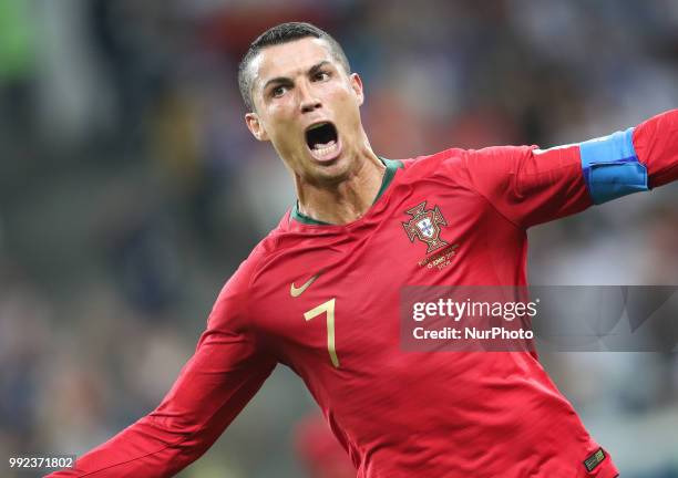 Cristiano Ronaldo during the 2018 FIFA World Cup Russia group B match between Portugal and Spain at Fisht Stadium on June 15, 2018 in Sochi, Russia.