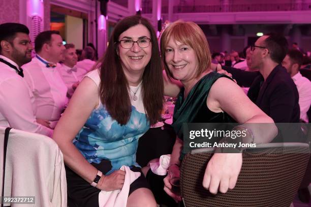 Rachel Reese and guest attend the Pride In London Gala Dinner 2018 at The Grand Connaught Rooms on July 5, 2018 in London, England.