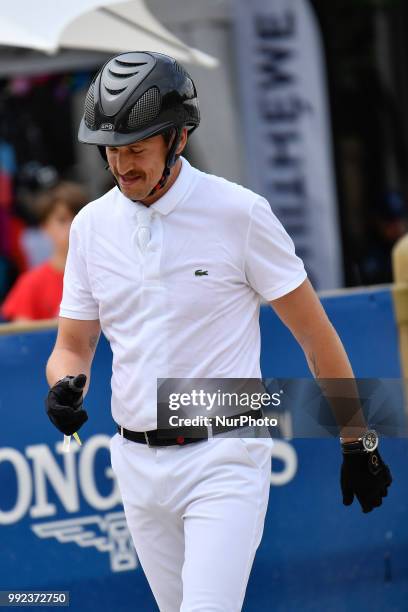 The French Actor Guillaume Canet at Longines Eiffel Jumping in Paris on 05 JUne 2018.