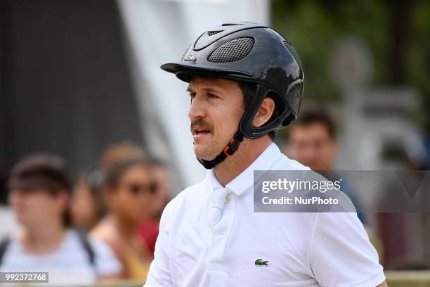 The French Actor Guillaume Canet at Longines Eiffel Jumping in Paris on 05 JUne 2018.