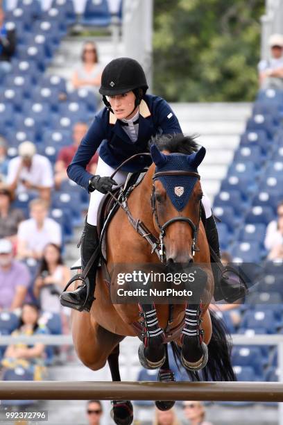 Jessica Springsteen at Longines Eiffel Jumping in Paris on 05 JUne 2018.