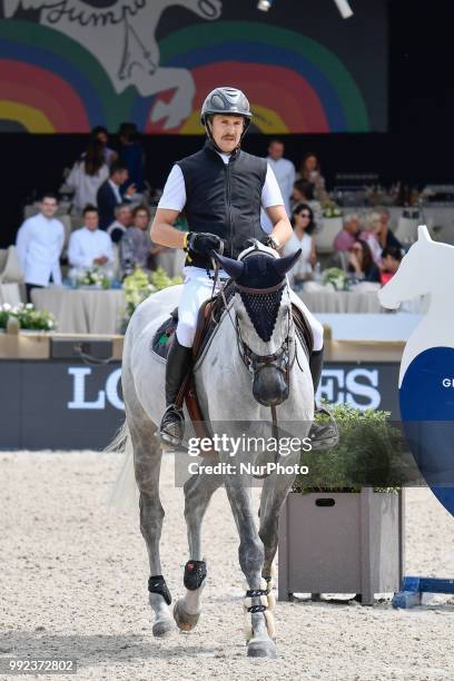 The French Actor Guillaume Canet at Longines Eiffel Jumping in Paris on 05 JUne 2018.