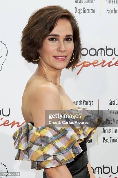 Spanish actress Celia Freijeiro attends the Bambu 10th anniversary party at Gran Maestre Theater on July 5, 2018 in Madrid, Spain.