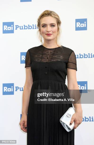 Carolina Crescentini attends the Rai Show Schedule presentation on July 5, 2018 in Rome, Italy.