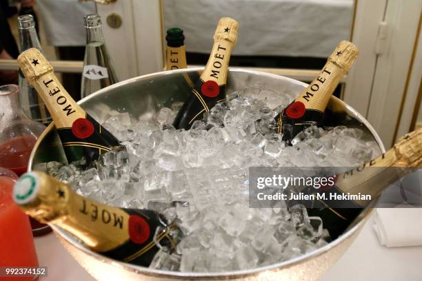 General atmosphere during the Liu Lisi Charity Gala Dinner with Unicef at Hotel Plaza Athenee on July 5, 2018 in Paris, France.