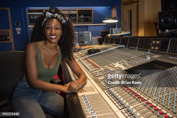 Beverley Knight during the recording of 'With A Little Help From My Friends' for NHS Voices charity single at Abbey Road Studios to mark the 70th...