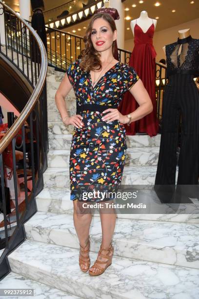 Daniela Dany Michalski attends the Fashion2Show show during the Berlin Fashion Week Spring/Summer 2019 at Quartier 206 on July 5, 2018 in Berlin,...